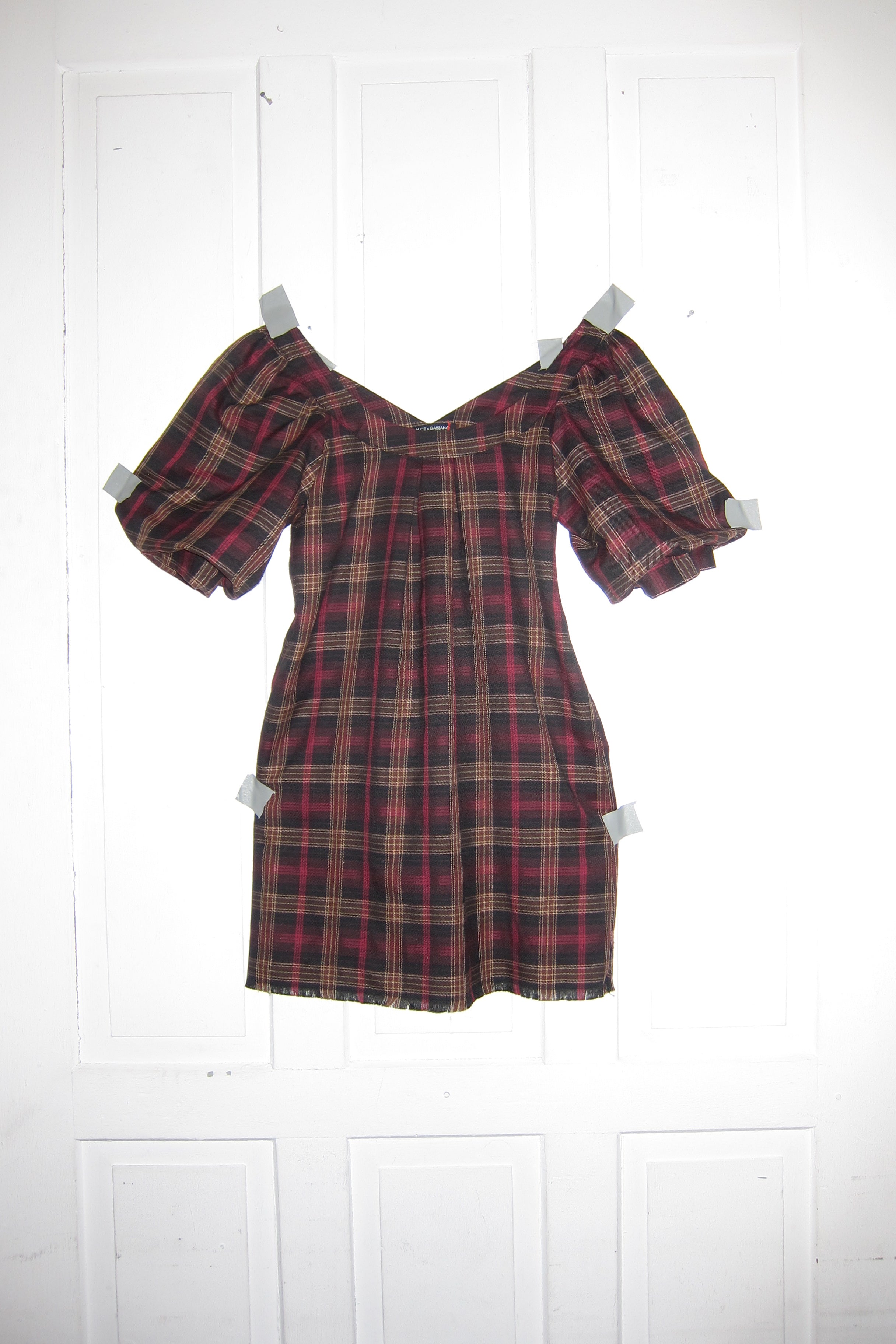 Dolce&Gabbana Tartan Puff Dress